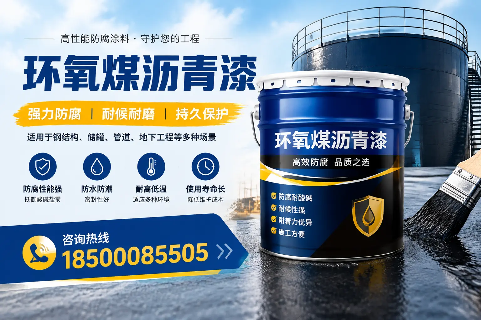 环氧煤沥青漆在工业中的应用，普洱企业的选择